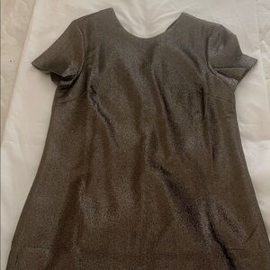 J McLaughlin Gold Shimmering Metallic Cocktail Dress